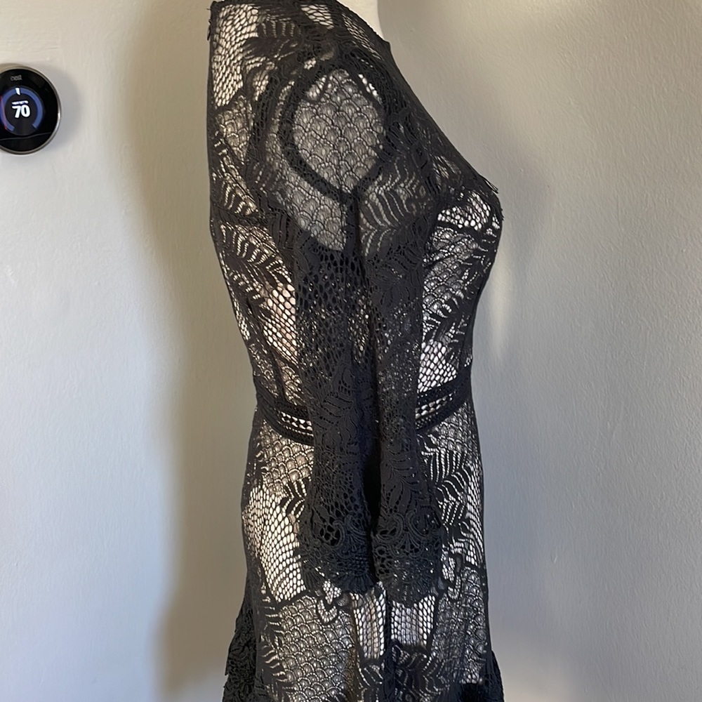 BB Dakota RSVP Black lace dress layer cake black $189 - Picture 4 of 9